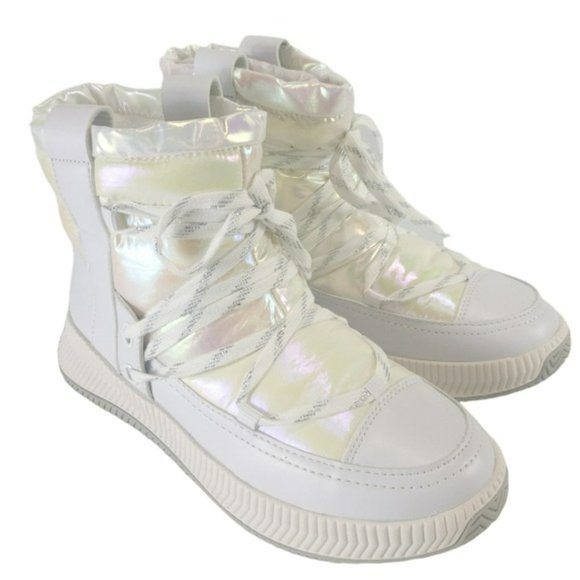 Nine West Tunnel 3 Iridescent Winter Snow Boots White -6 - Picture 5 of 7